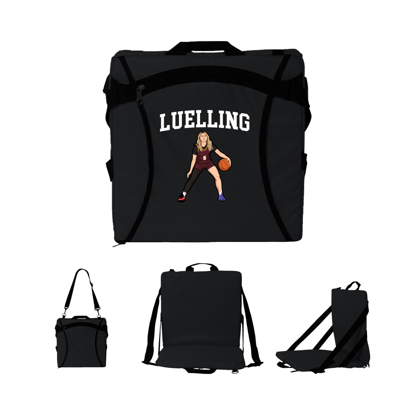 Folding Stadium Seat — Shirsey in Black