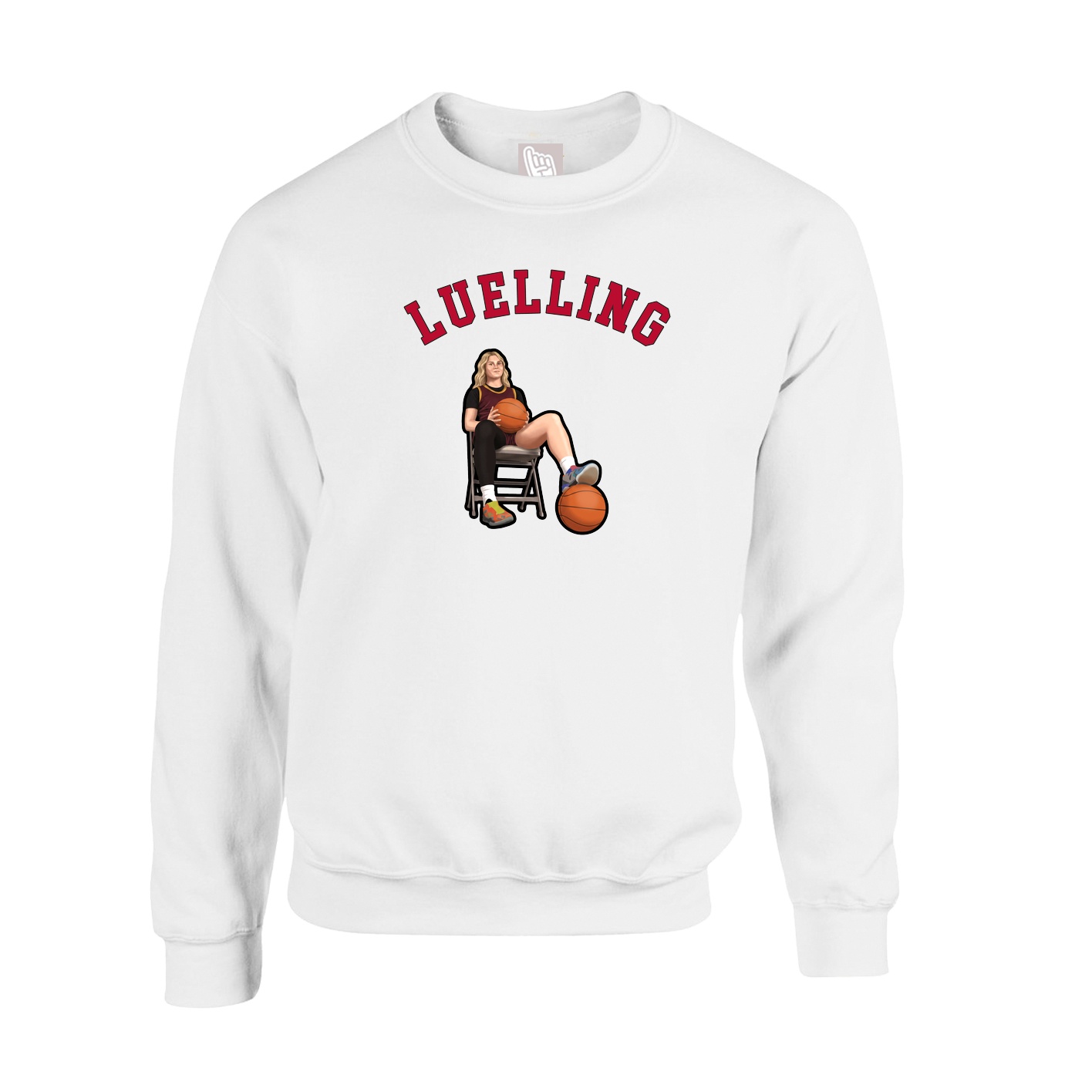 Fleece Crew — Shirsey Arch in White