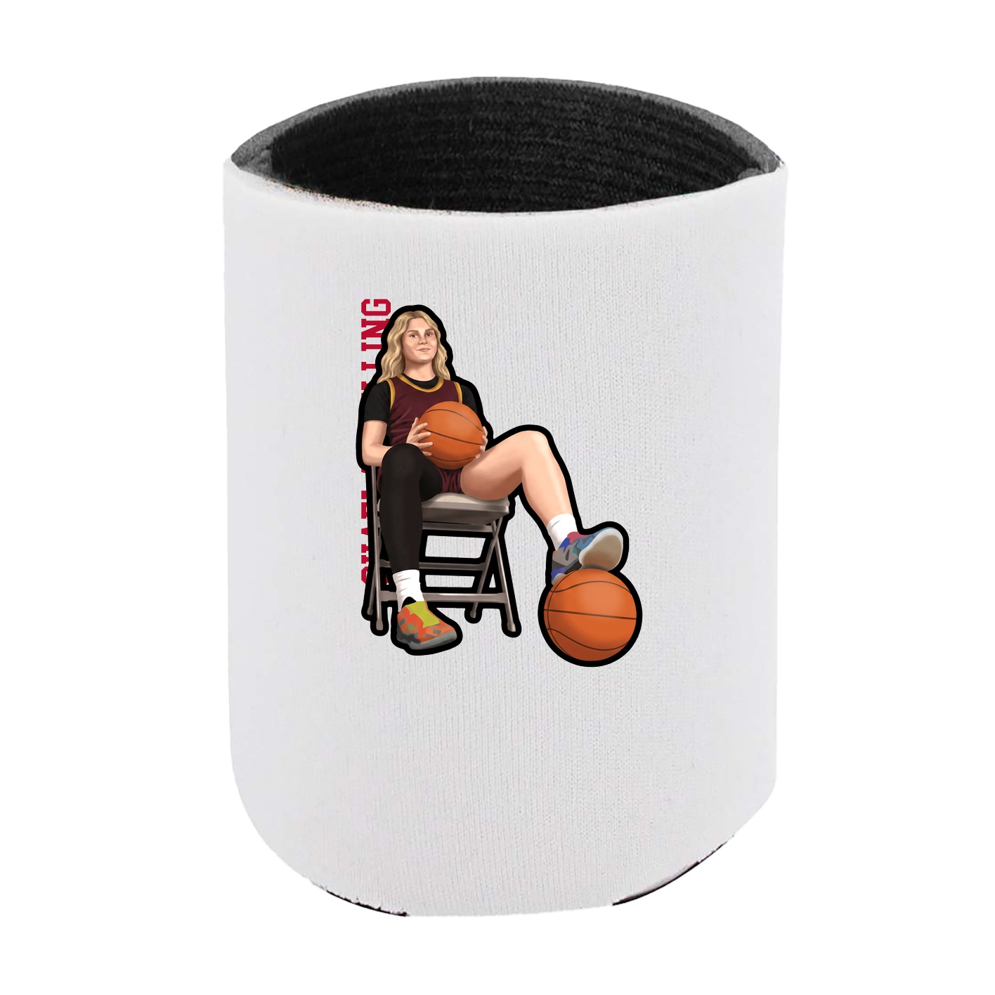 Can Holder — Name Vertical in White