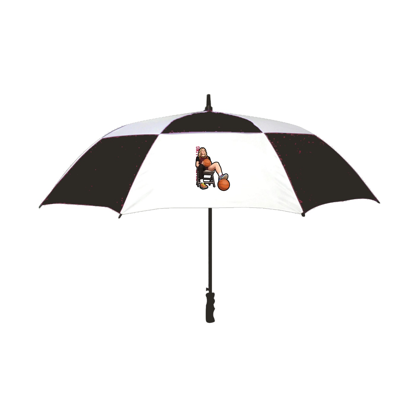 Golf Umbrella — Name Vertical in Black