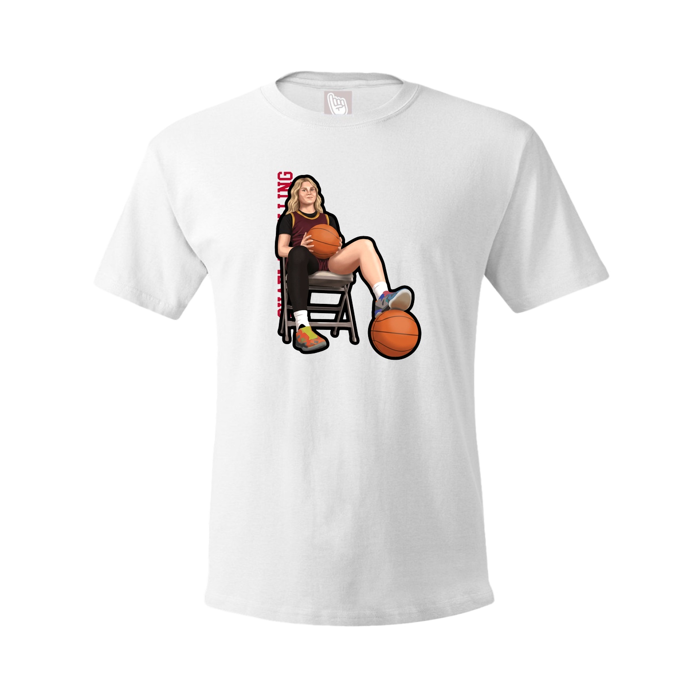 Tee — Name Vertical in White