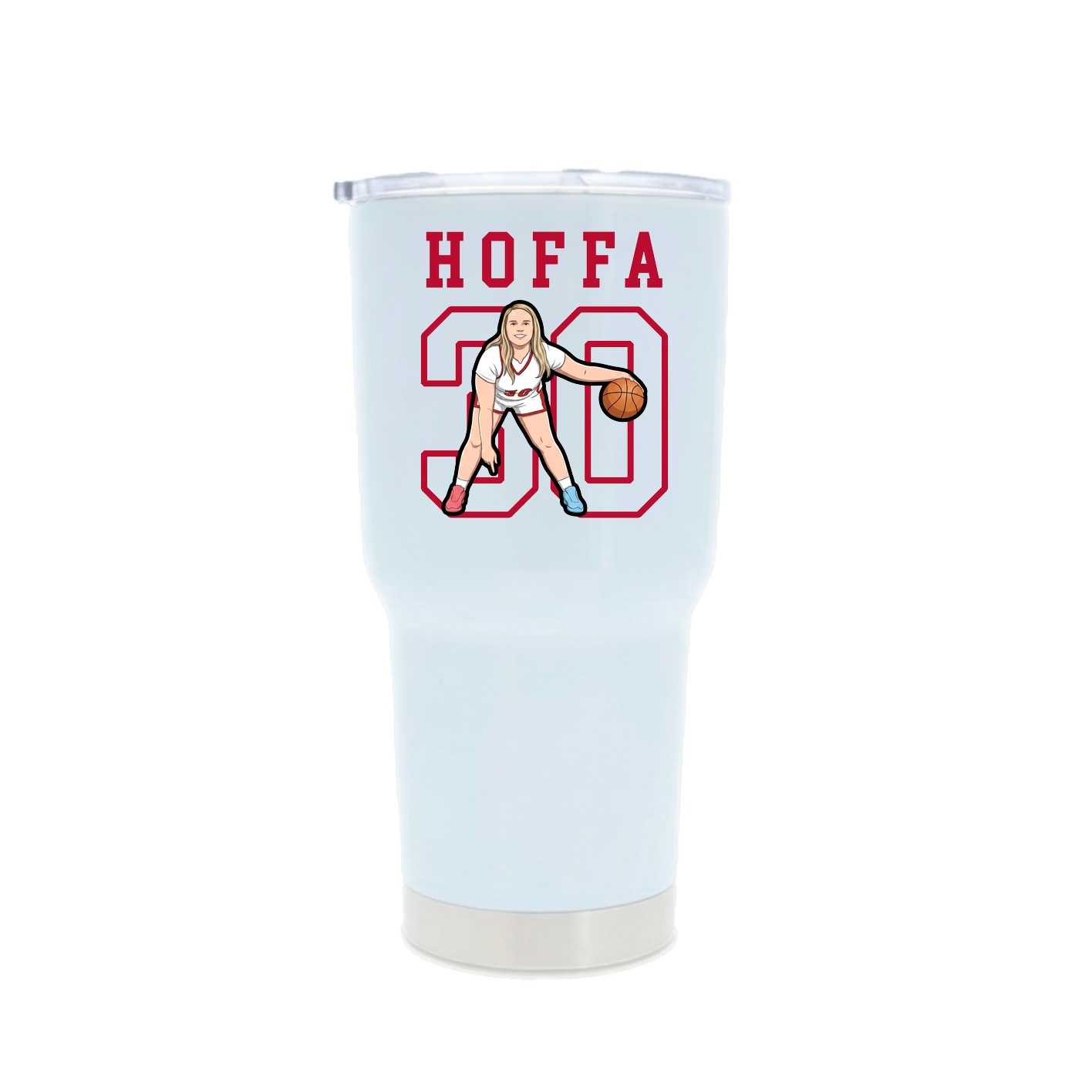 30oz Stainless Steel Tumbler — Shirsey in White
