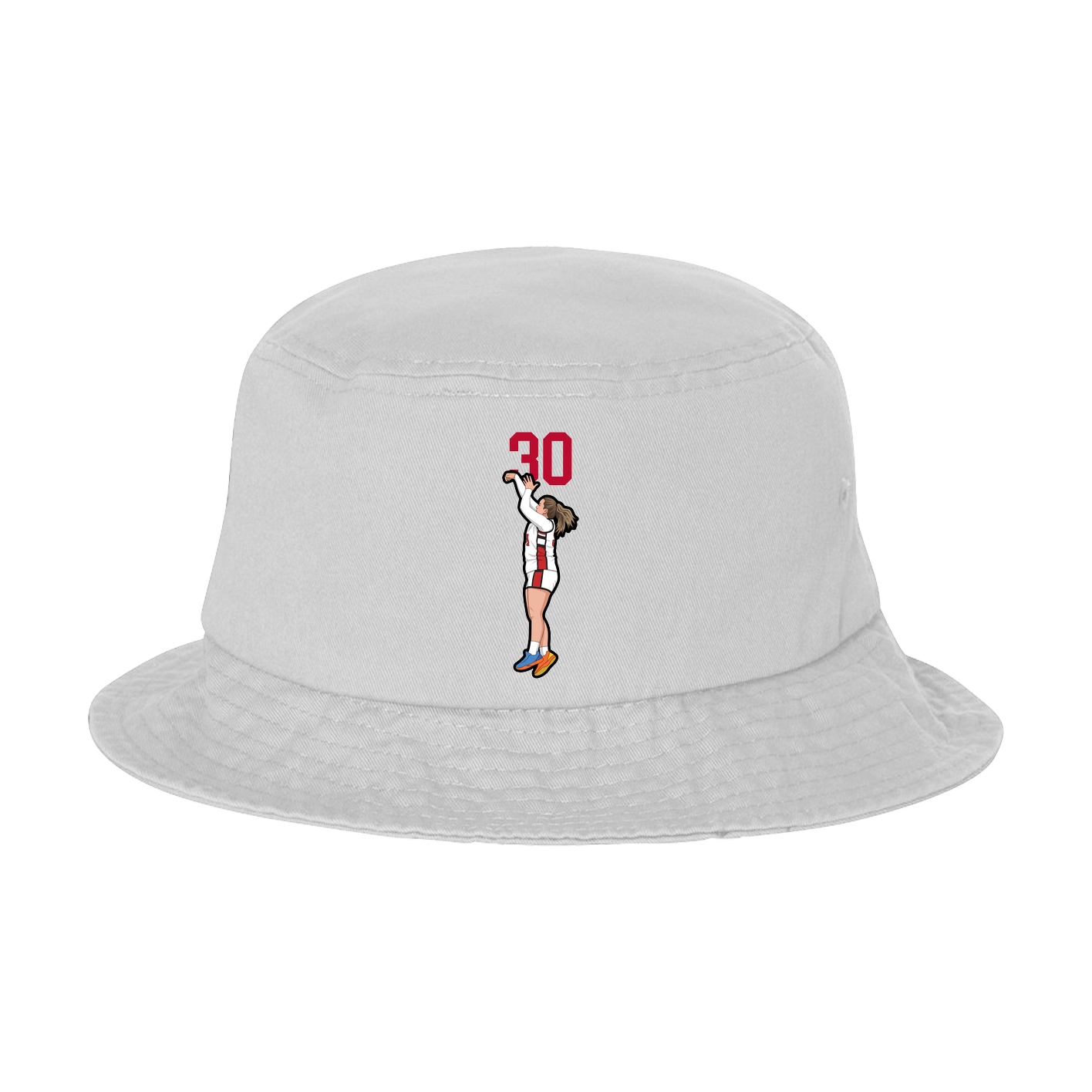 Bucket Cap — Number Top in White