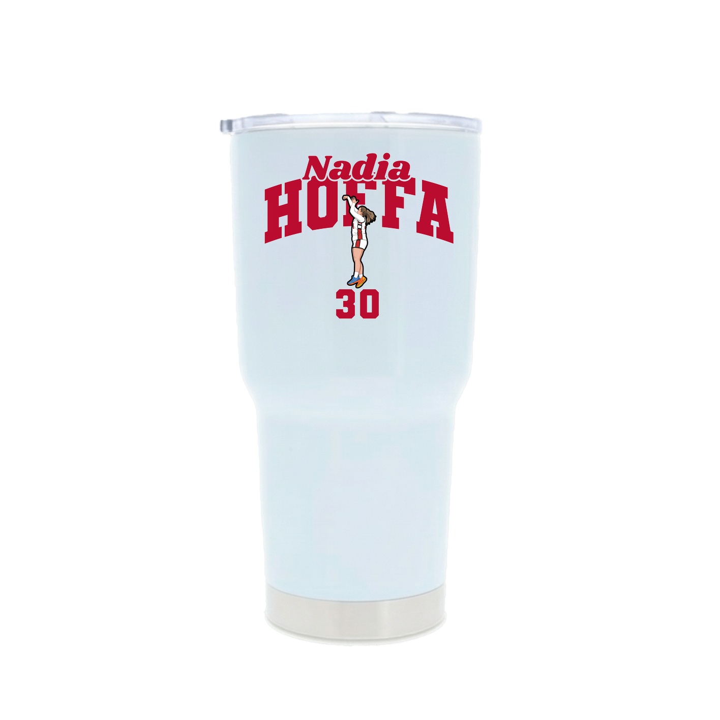 30oz Stainless Steel Tumbler — Signature Arch in White