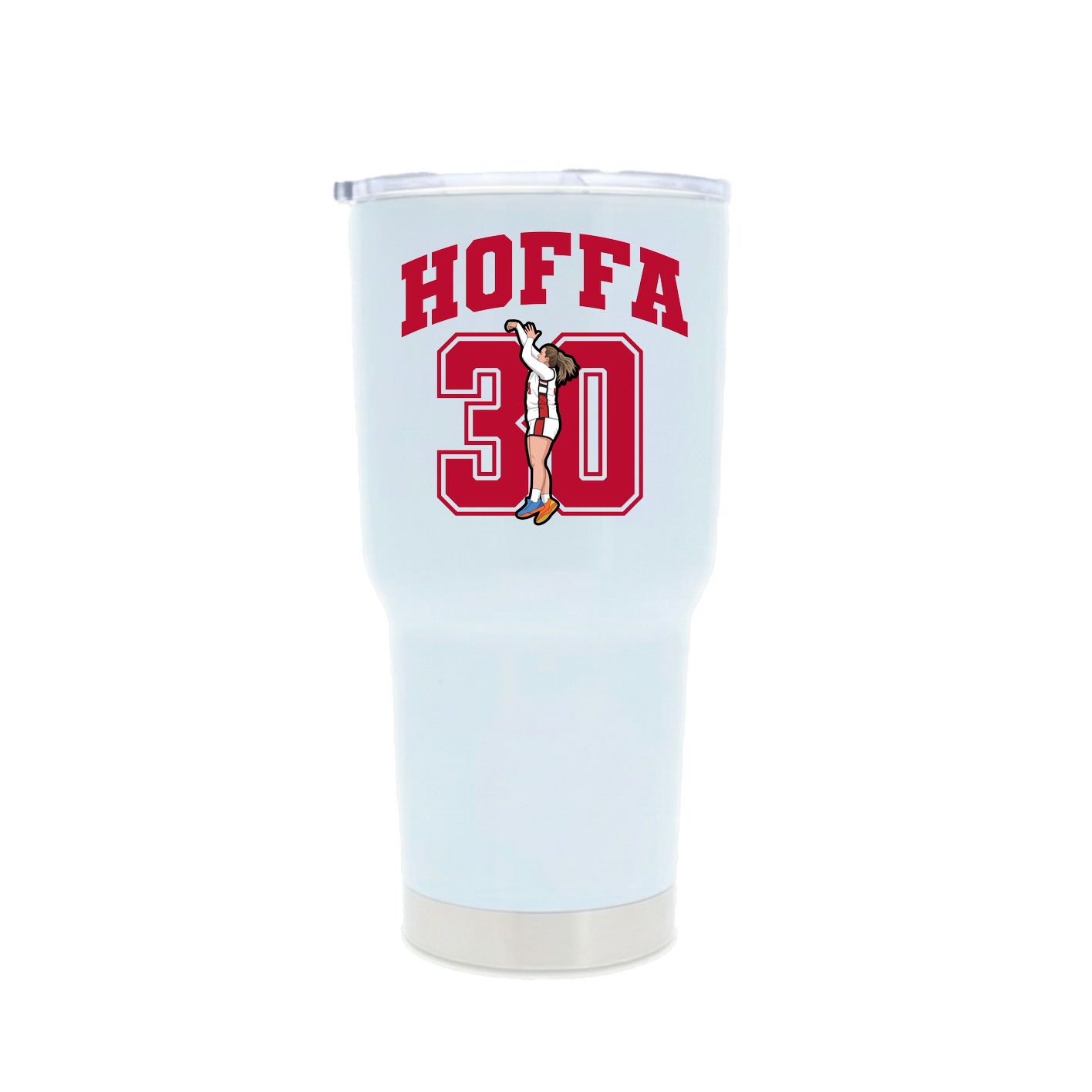 30oz Stainless Steel Tumbler — Number in White