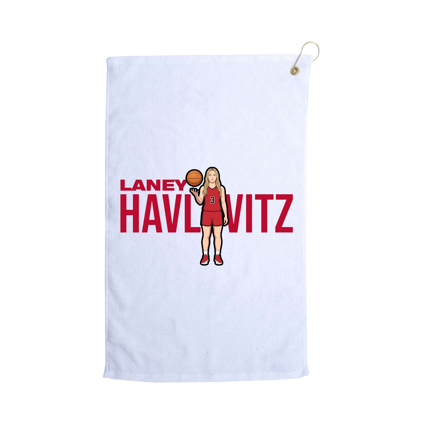 Golf Towel — Player Name in White