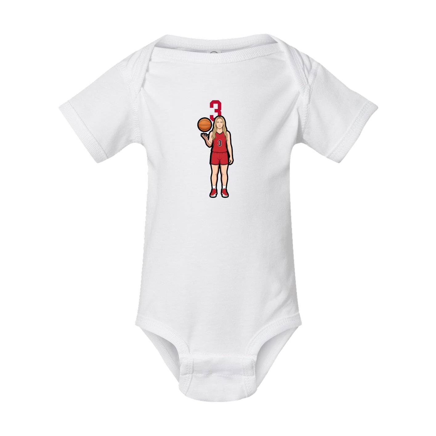 Baby Onesie — Number Top in White