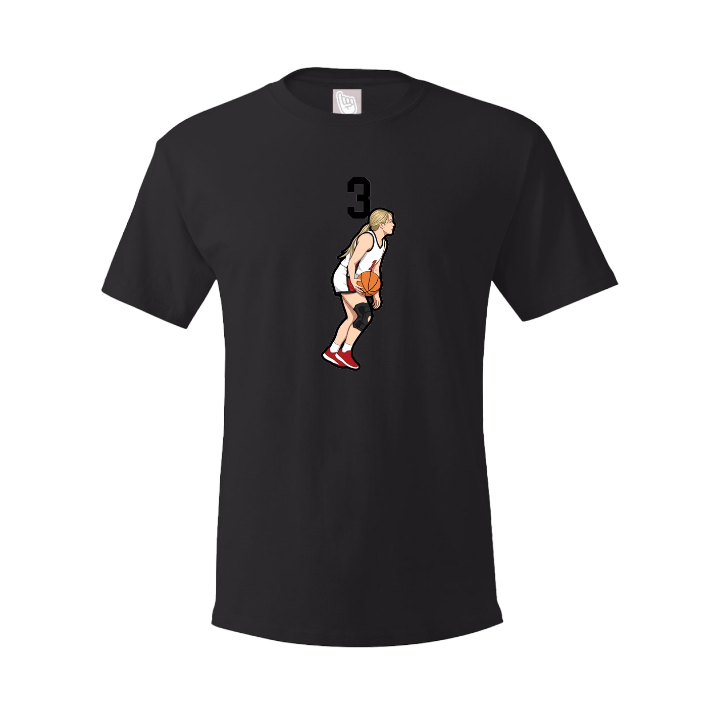 Youth Tee — Number Top in Black