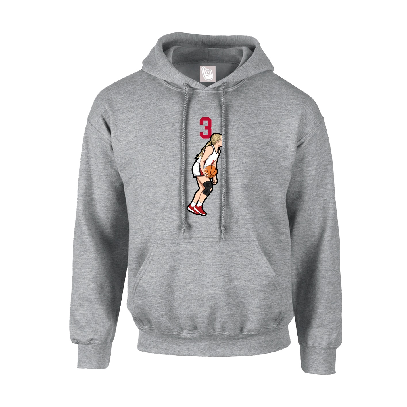 Youth Hoodie — Number Top in Grey