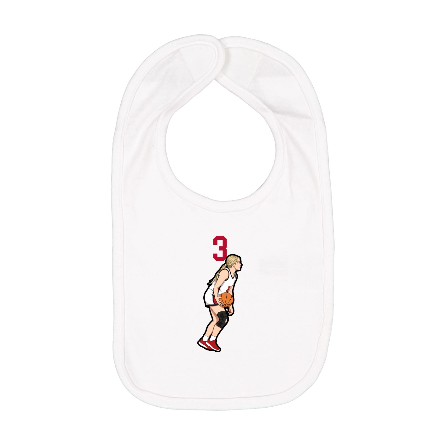 Infant Bib — Number Top in White