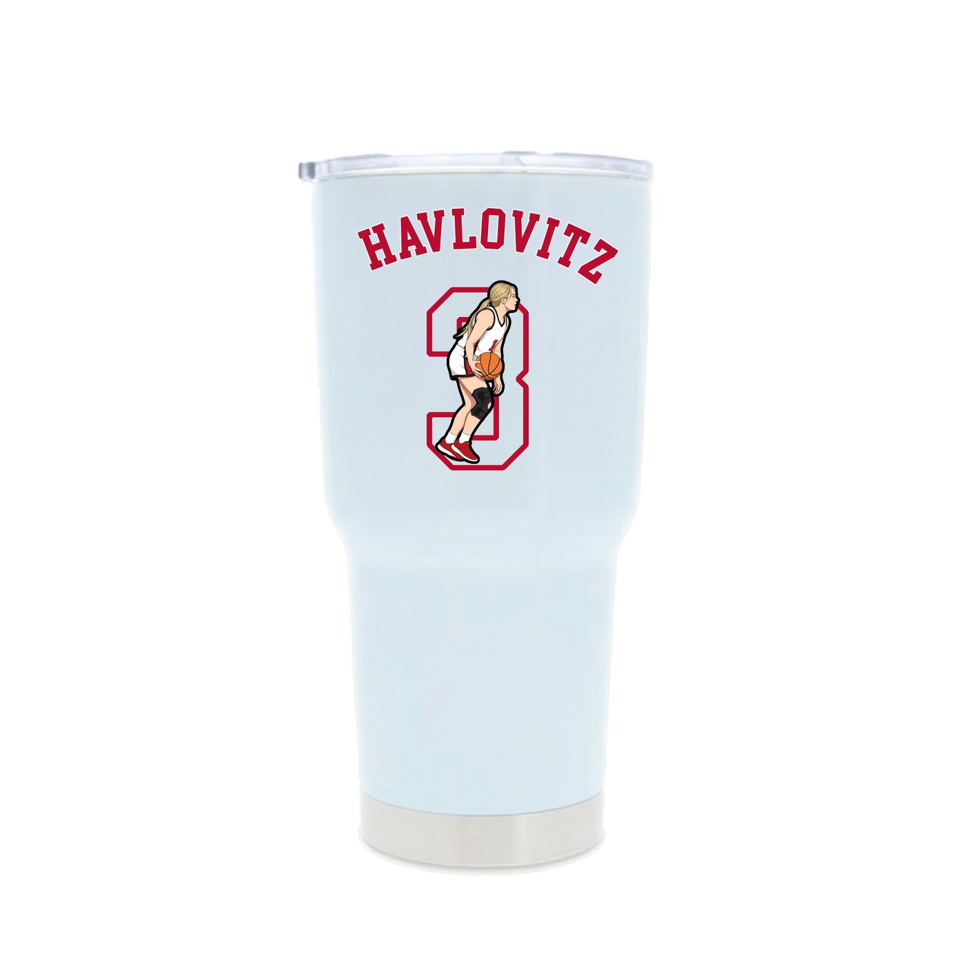 30oz Stainless Steel Tumbler — Shirsey Arch in White