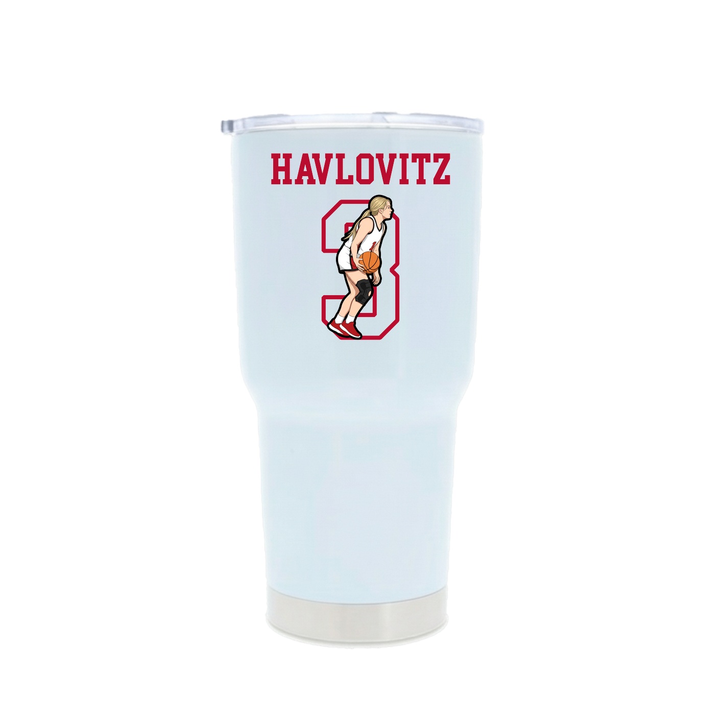 30oz Stainless Steel Tumbler — Shirsey in White