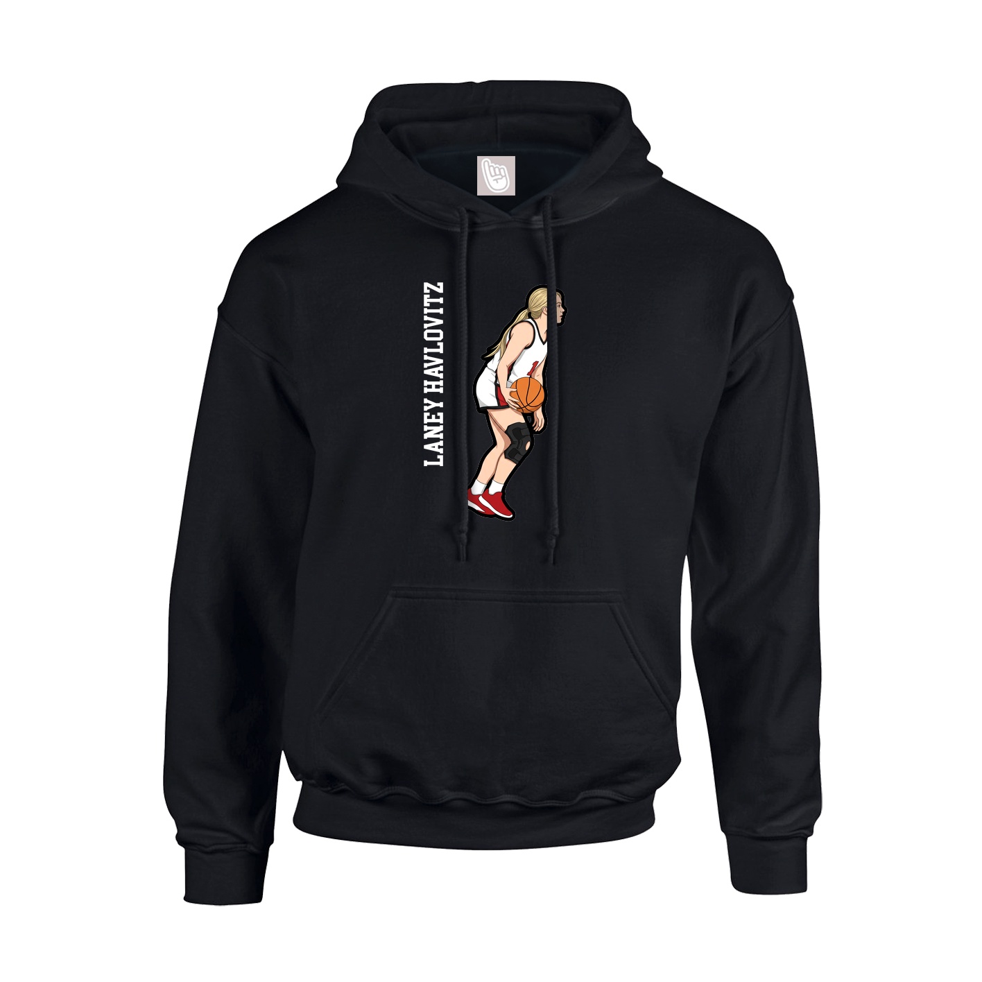 Youth Hoodie — Name Vertical in Black
