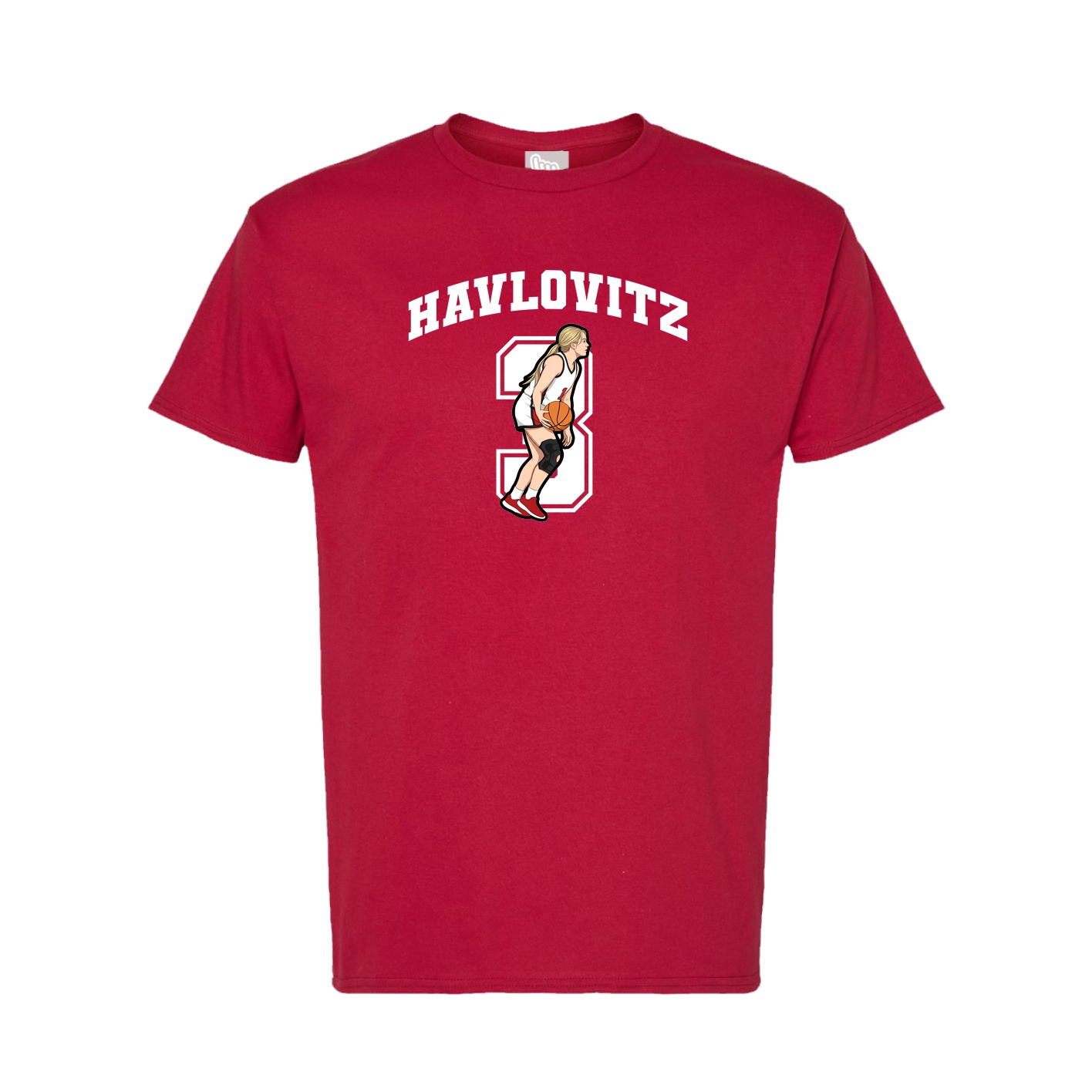 Tee — Number in Crimson