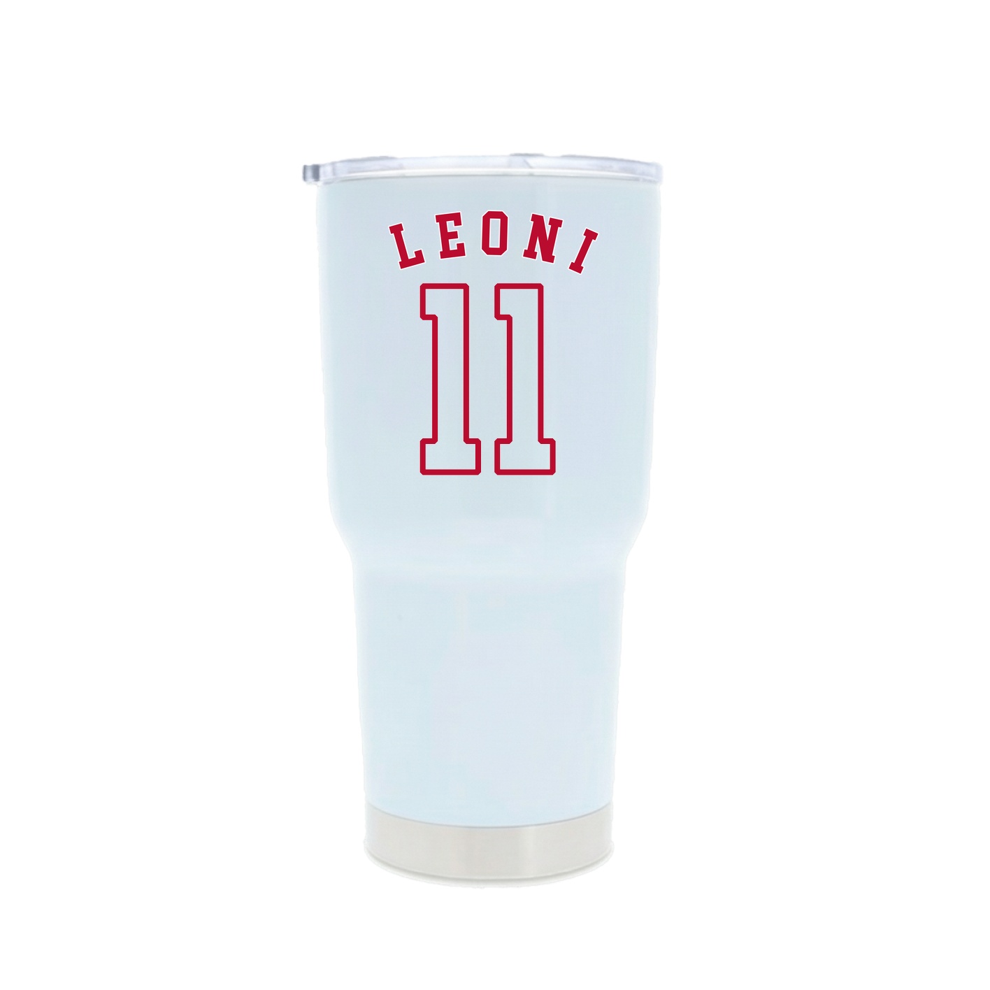 30oz Stainless Steel Tumbler — Shirsey Arch in White
