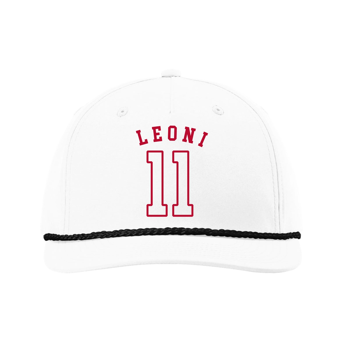 Five-Panel Classic Rope Cap — Shirsey Arch in White