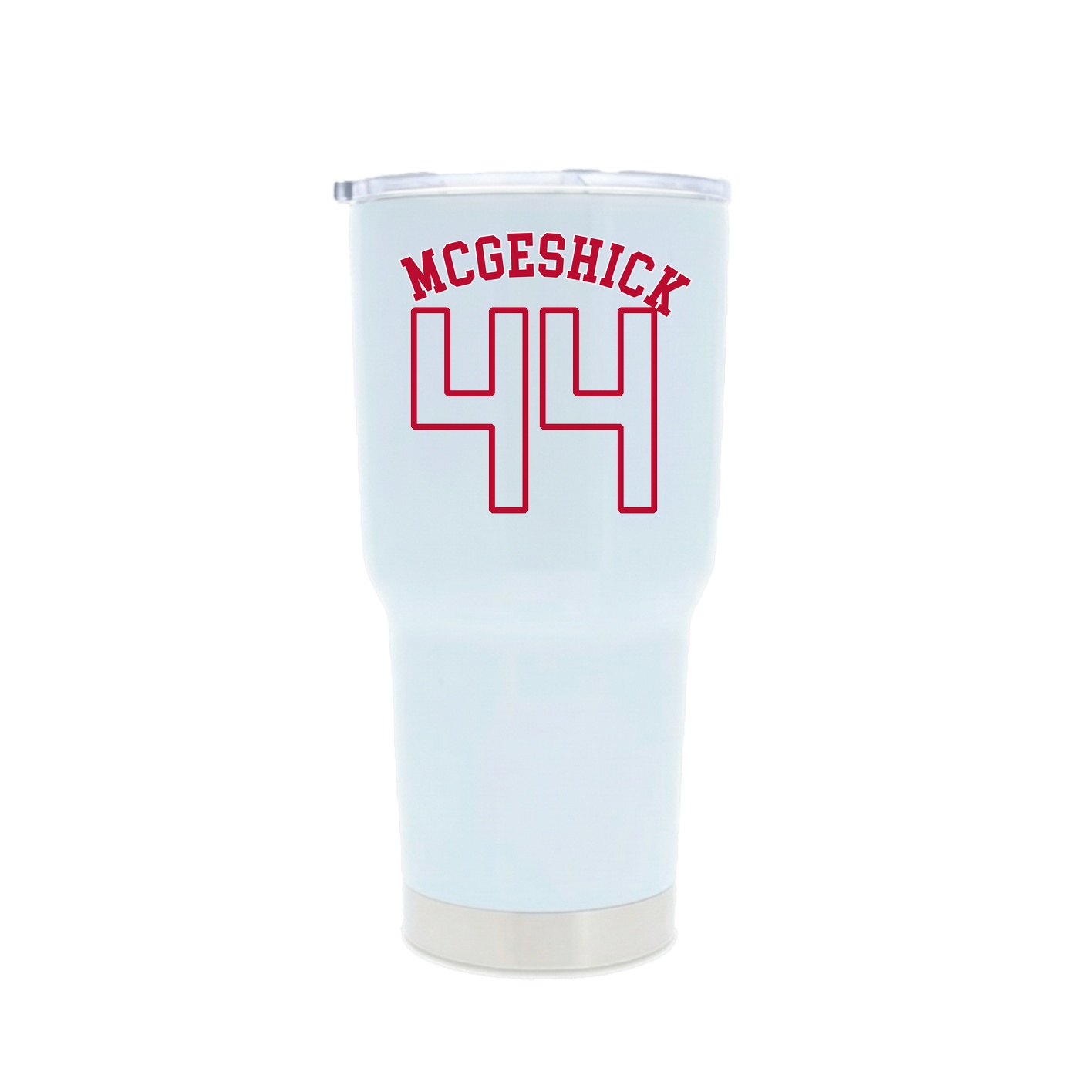 30oz Stainless Steel Tumbler — Shirsey Arch in White
