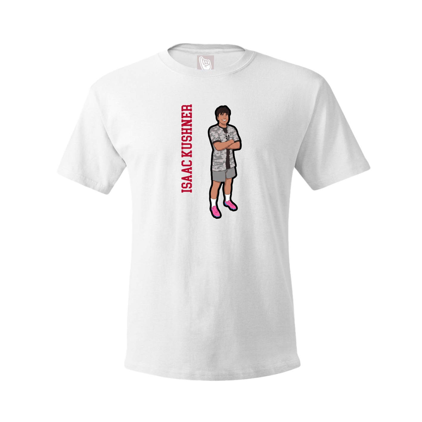 Youth Tee — Name Vertical in White
