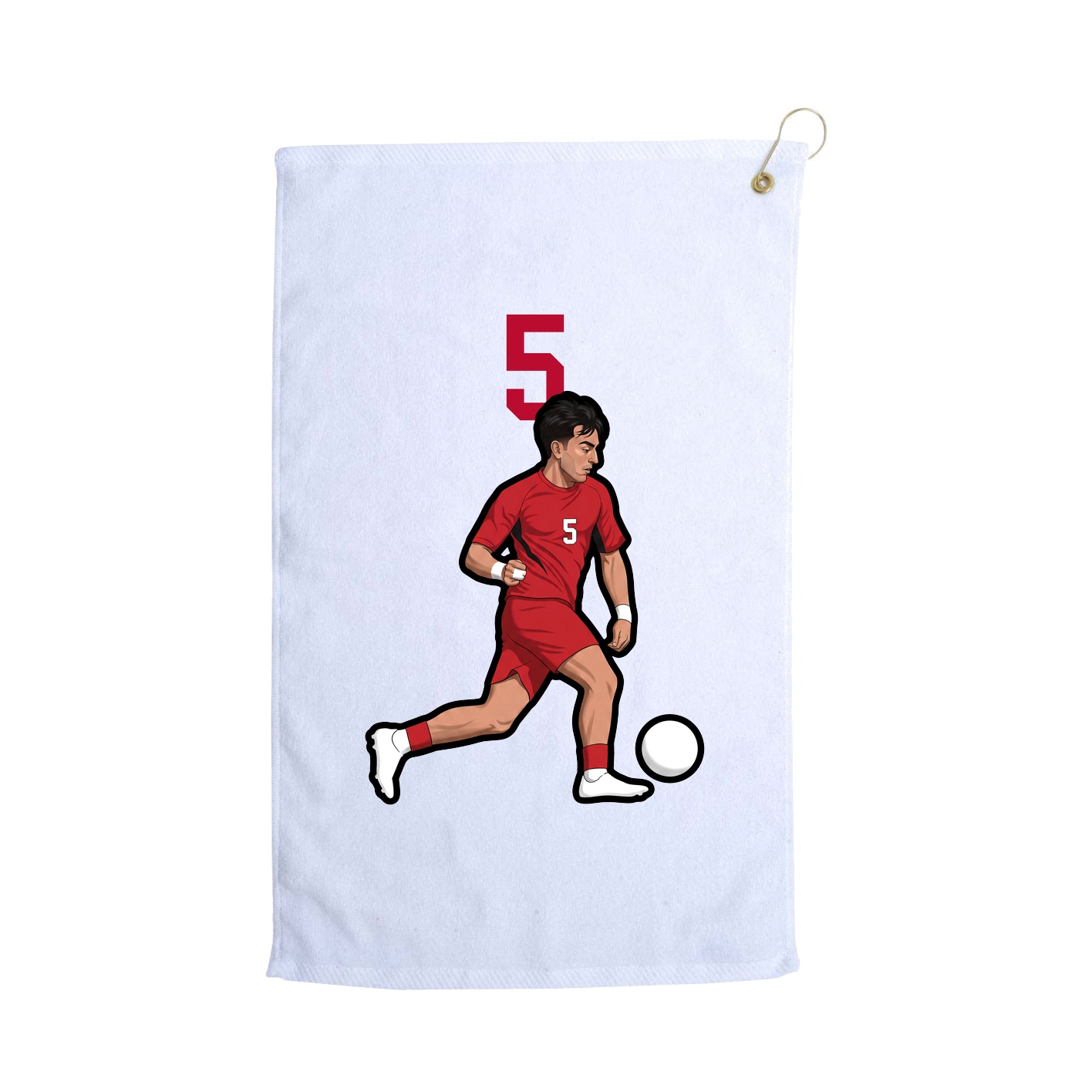 Golf Towel — Number Top in White