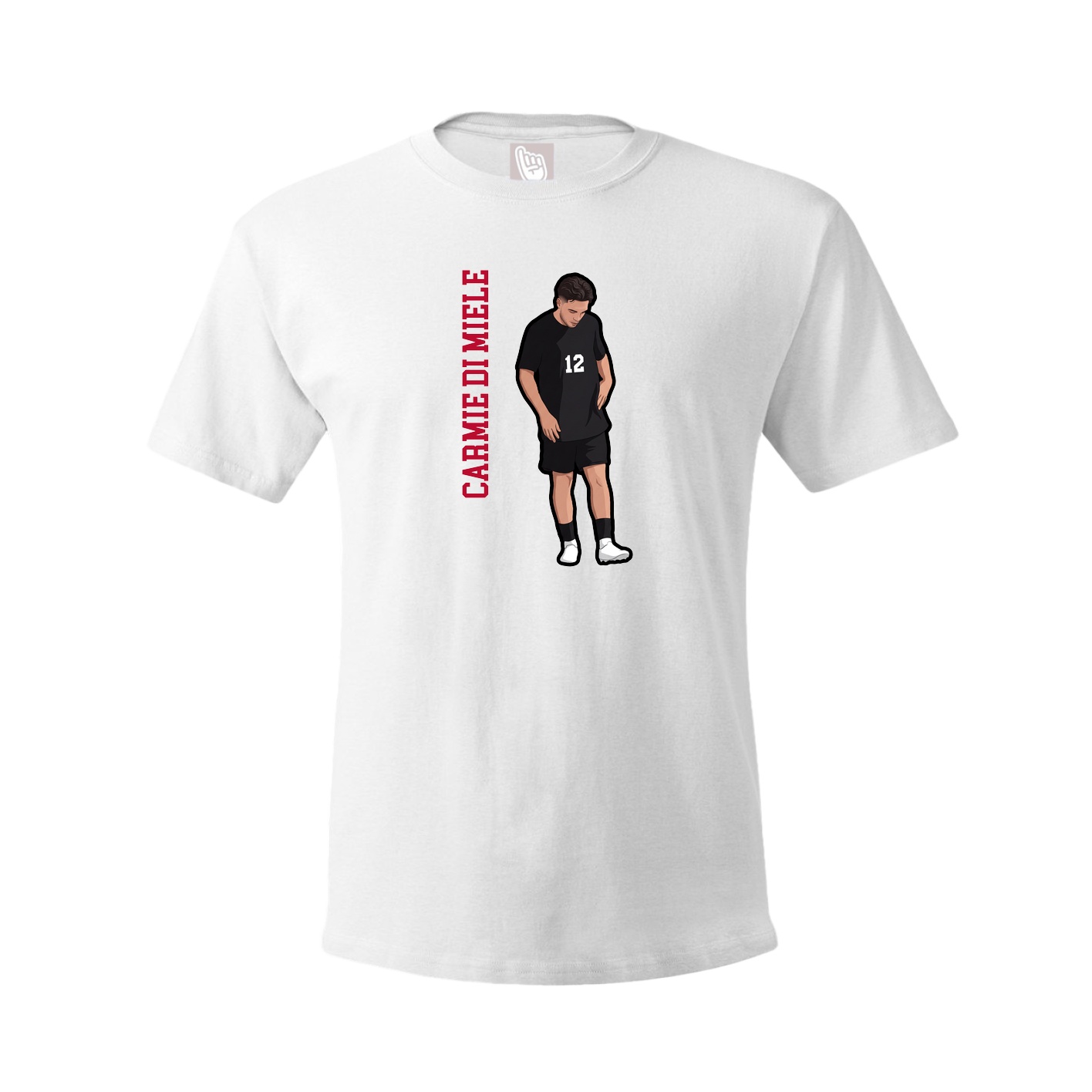 Youth Tee — Name Vertical in White