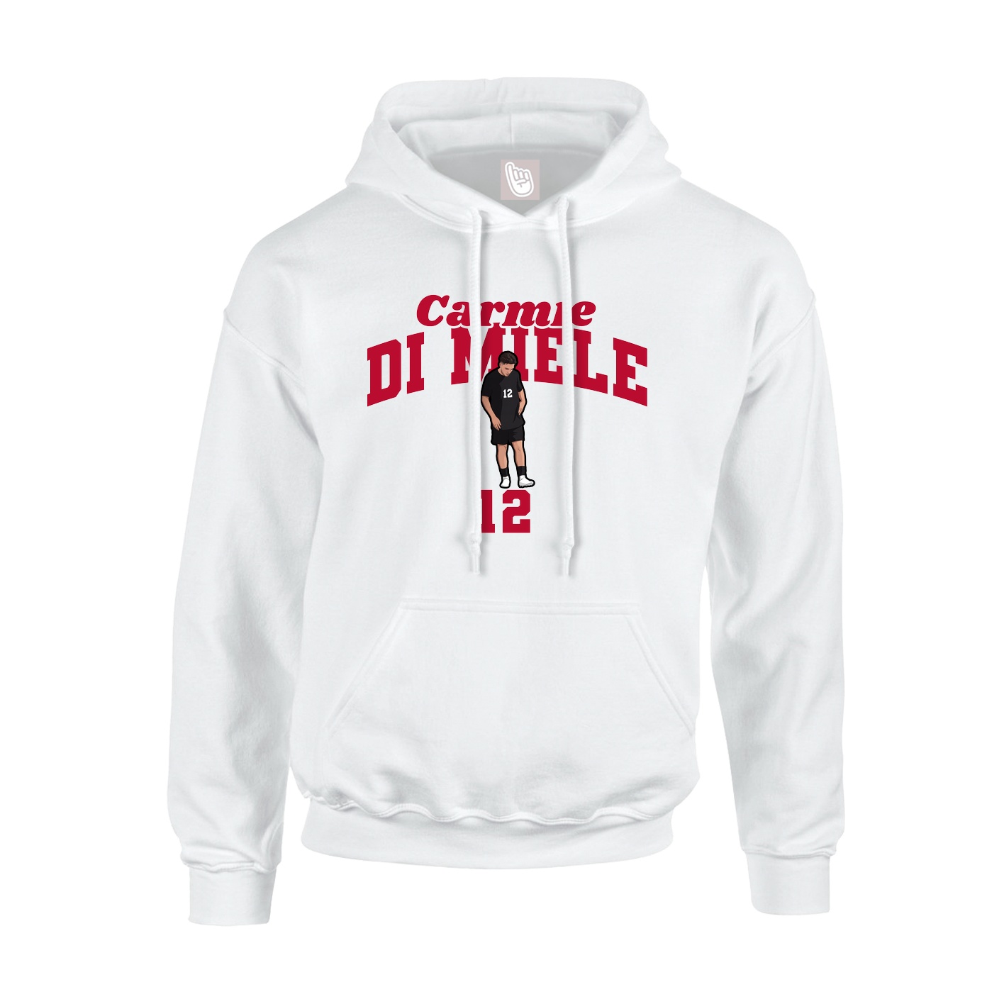 Youth Hoodie — Signature Arch in White