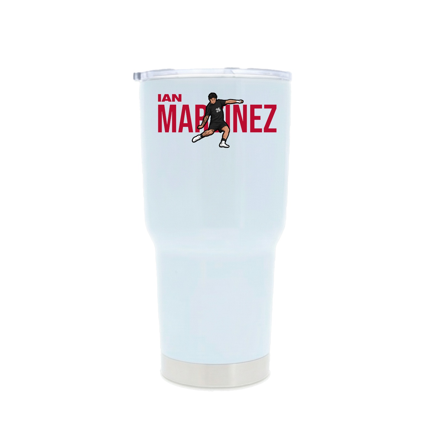 30oz Stainless Steel Tumbler — Player Name in White
