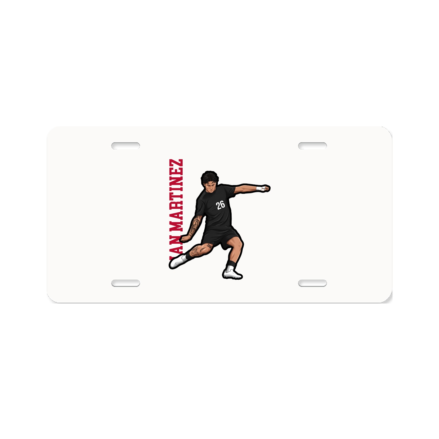 License Plate — Name Vertical in Classic