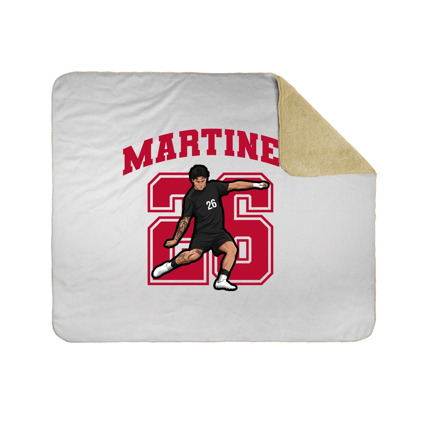 Throw Blanket — Number in White