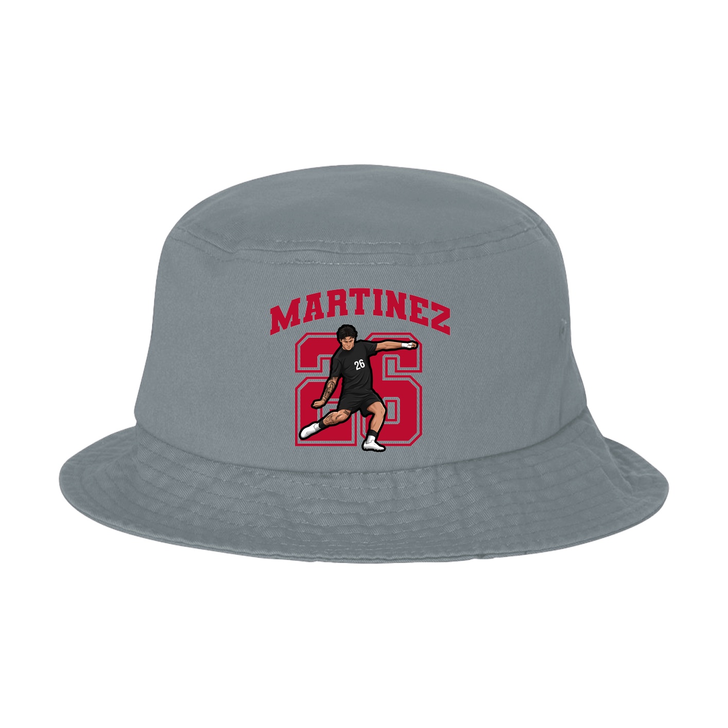 Bucket Cap — Number in Grey