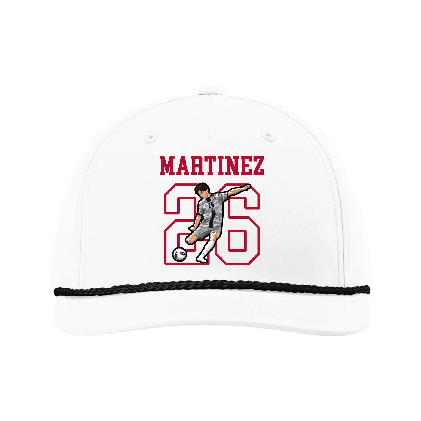Five-Panel Classic Rope Cap — Shirsey in White