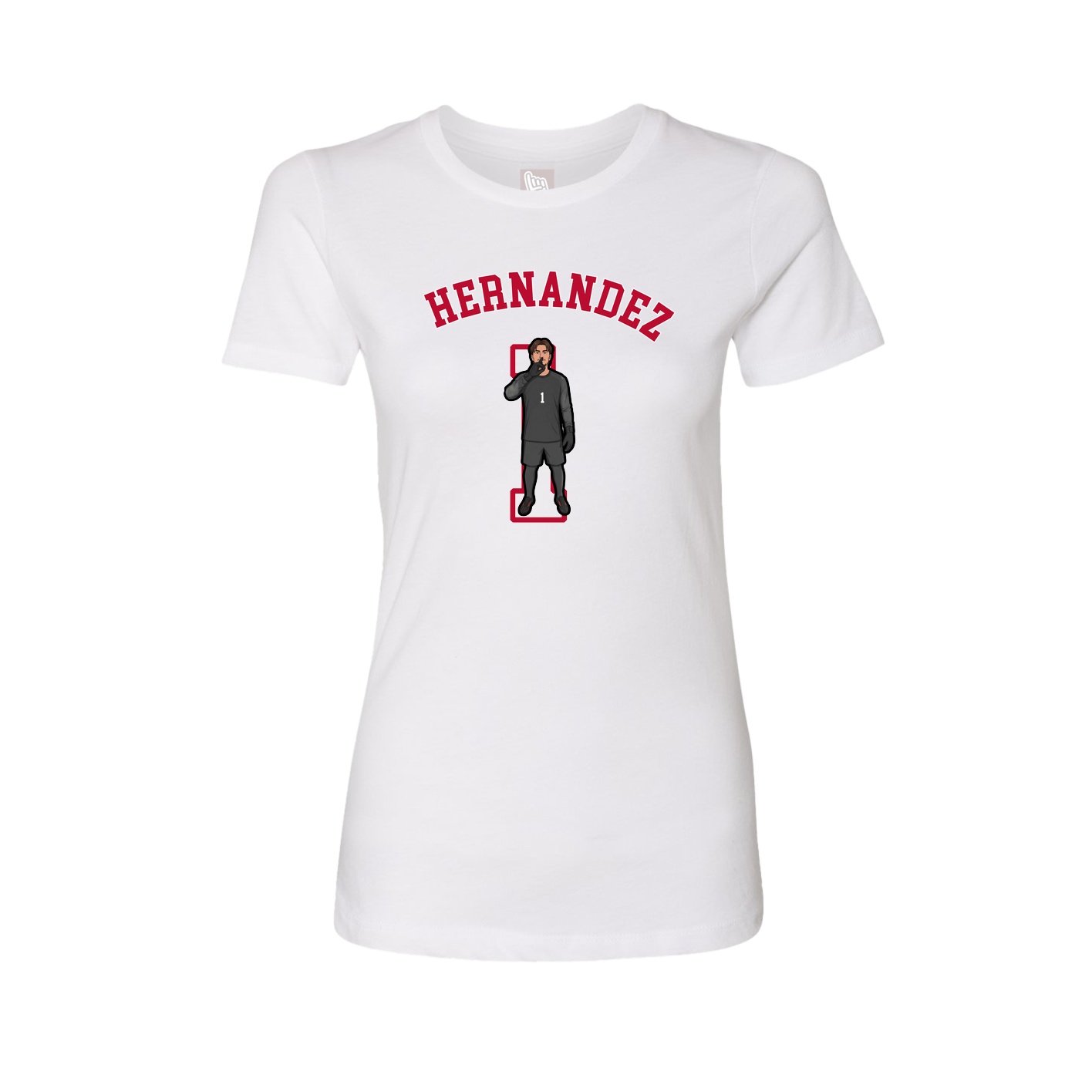Fitted Women's Tee — Shirsey Arch in White