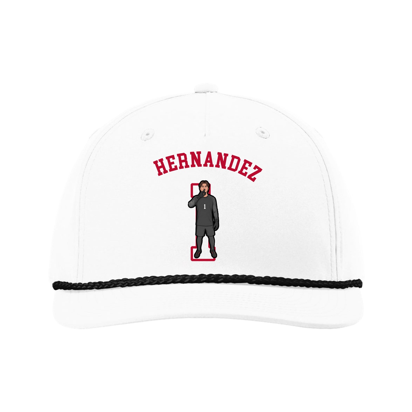 Five-Panel Classic Rope Cap — Shirsey Arch in White
