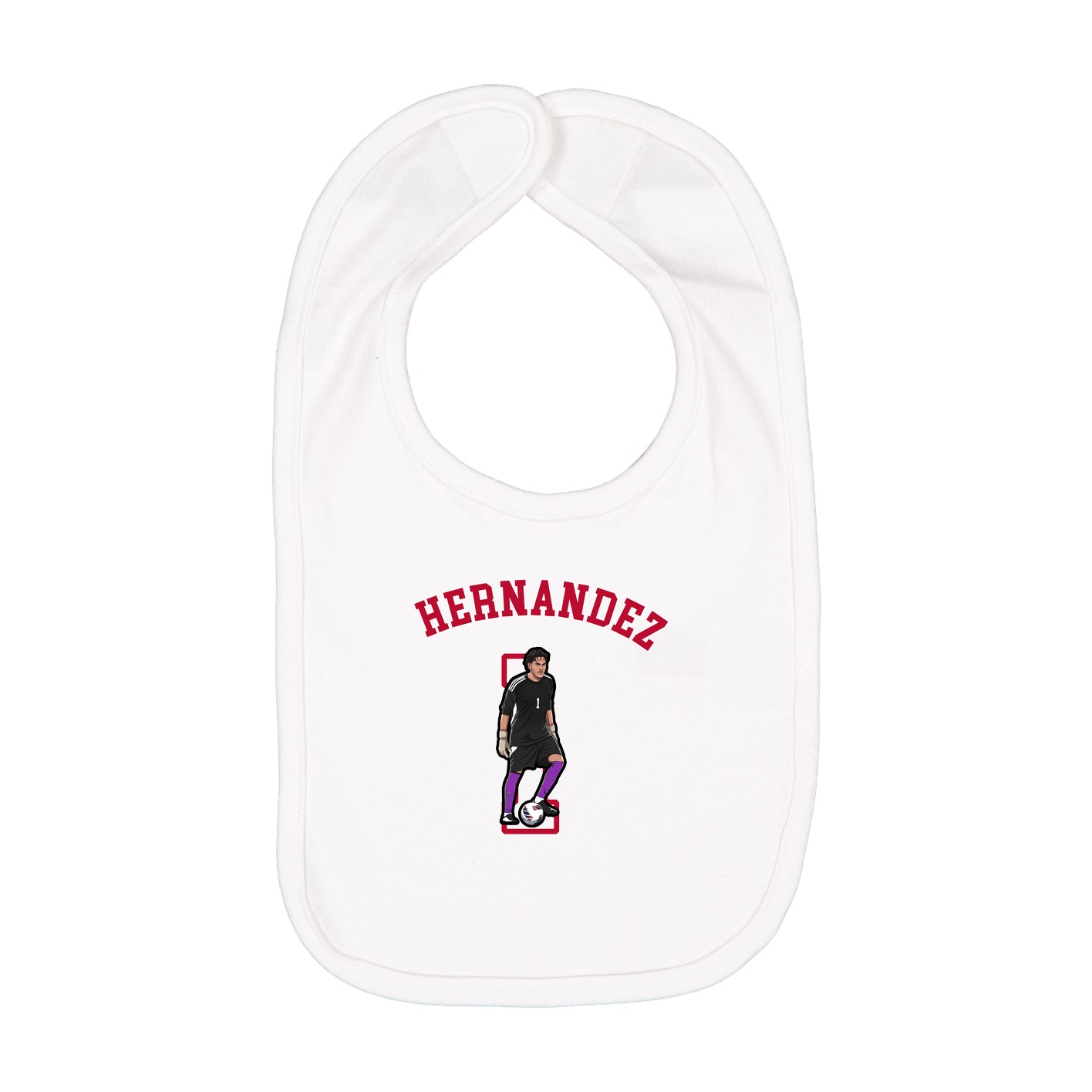 Infant Bib — Shirsey Arch in White