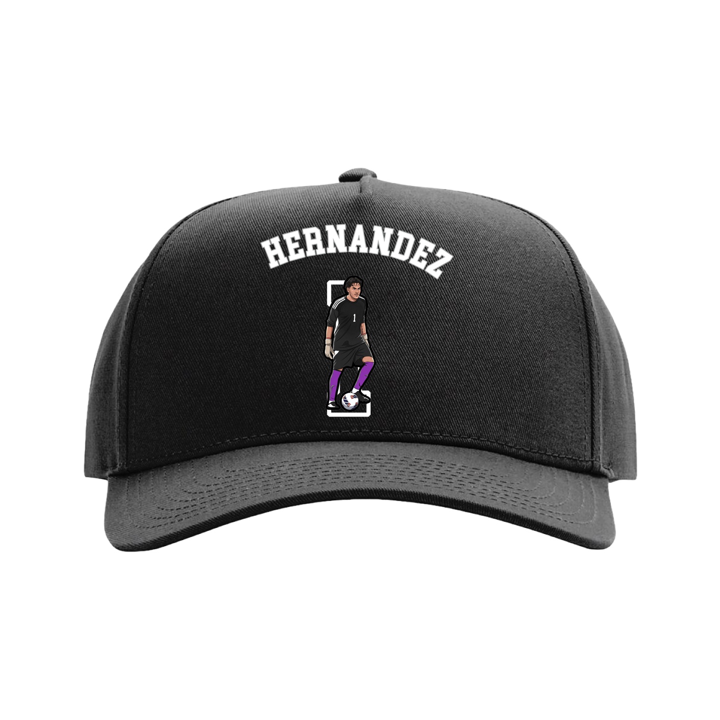 Full Fabric Five-Panel Champ Cap — Shirsey Arch in Black