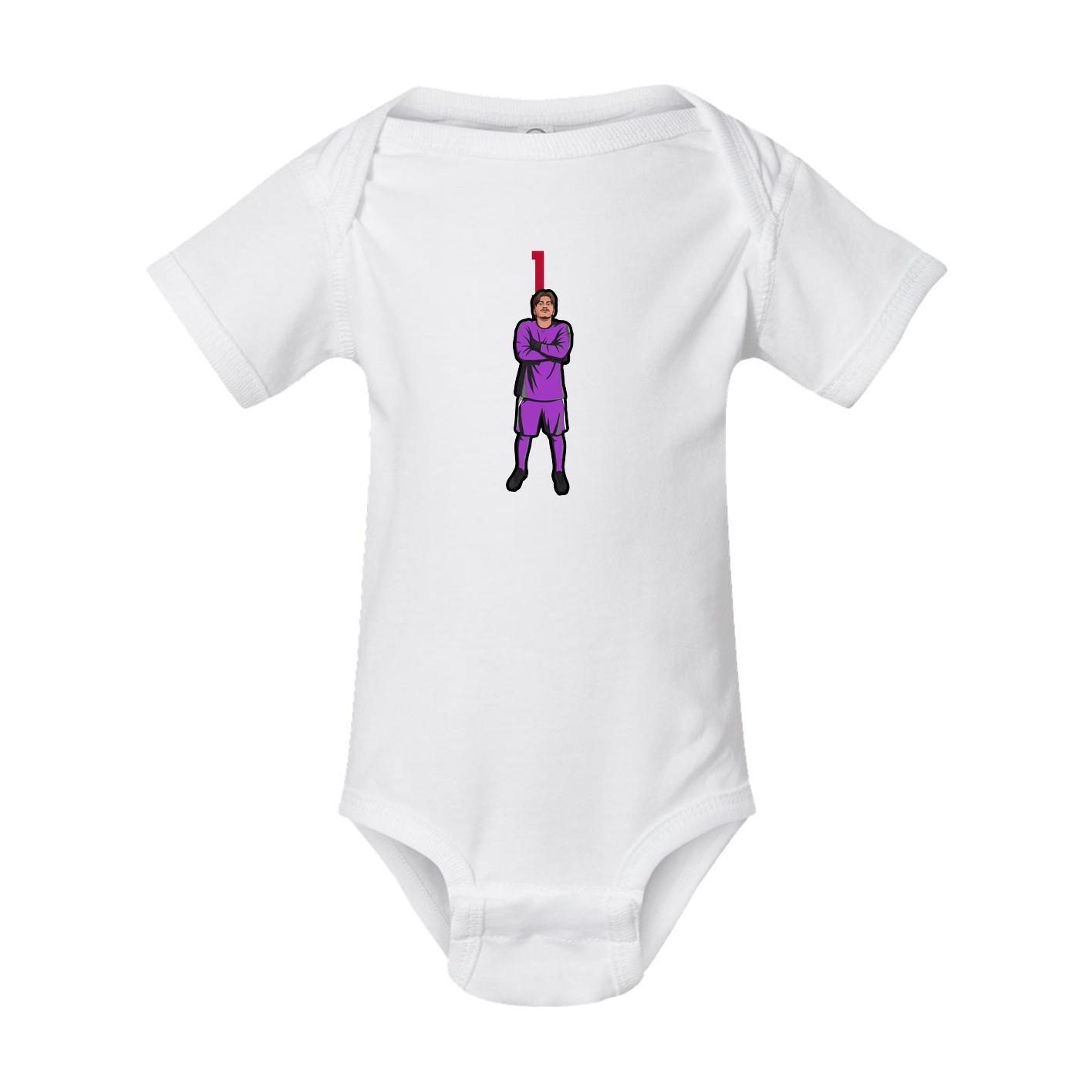 Baby Onesie — Number Top in White