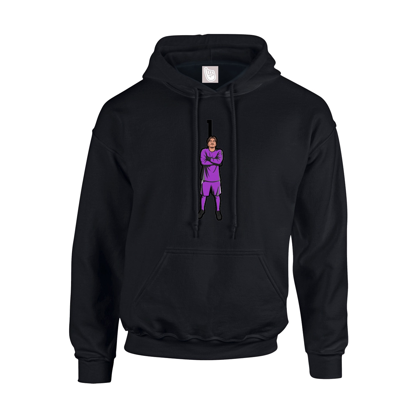 Hoodie — Number Top in Black