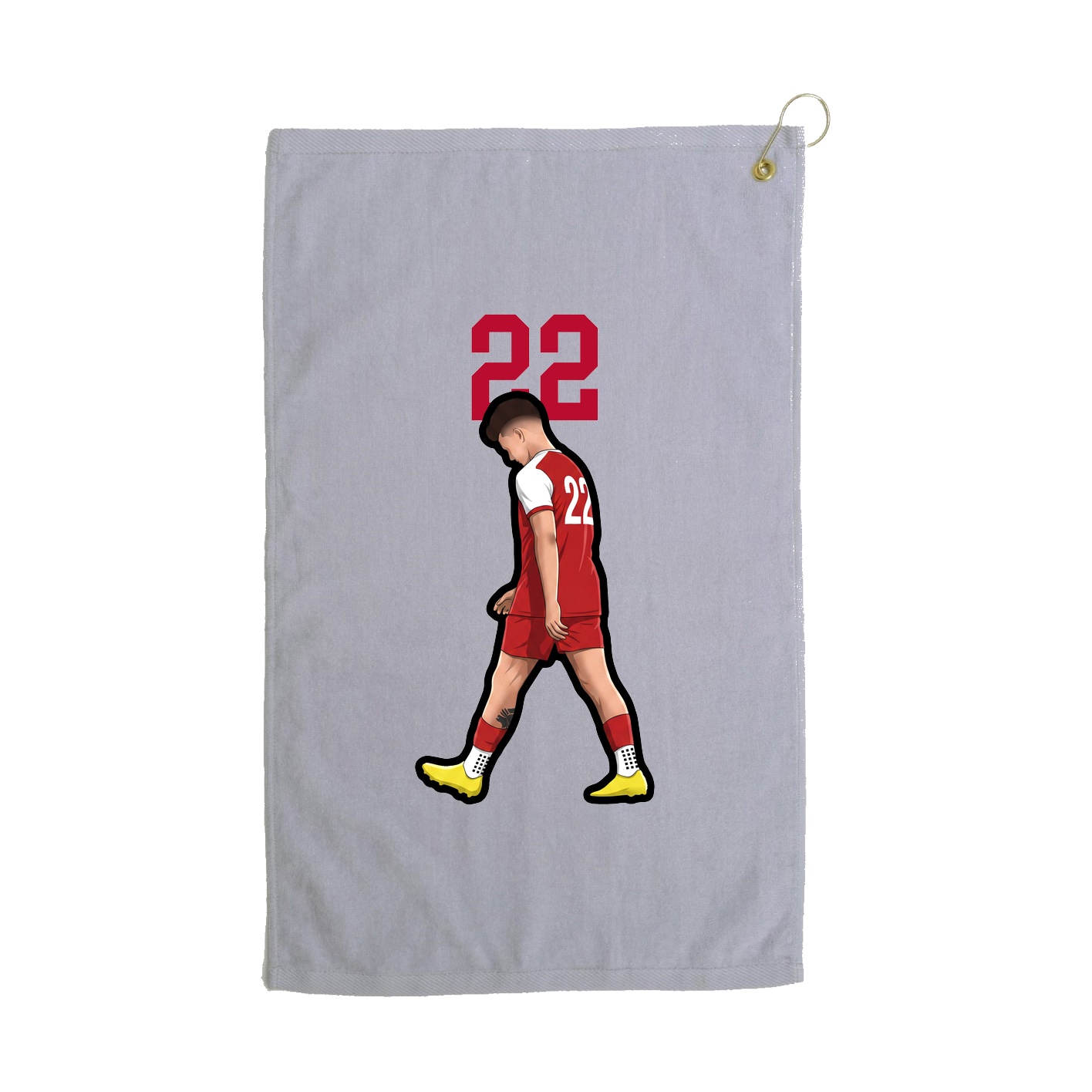 Golf Towel — Number Top in Grey