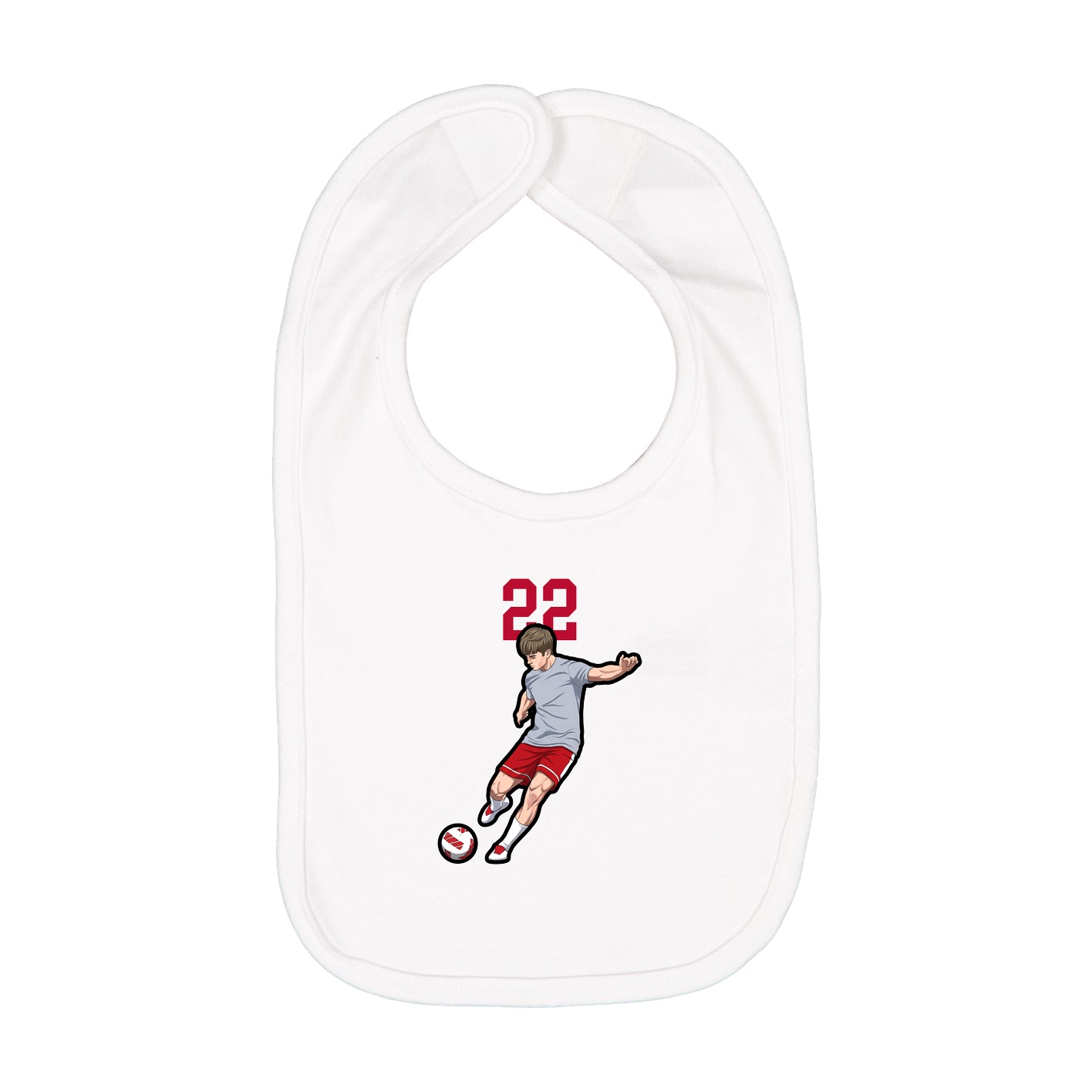 Infant Bib — Number Top in White