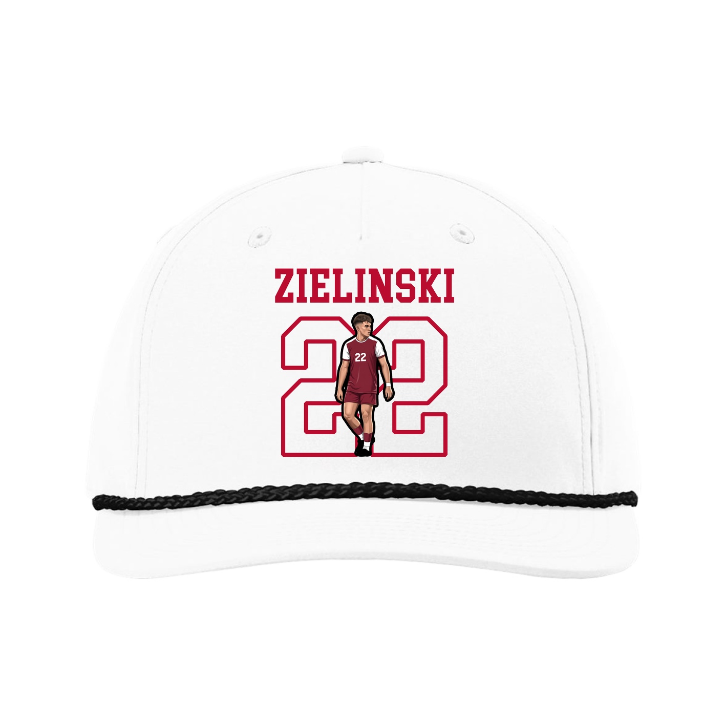 Five-Panel Classic Rope Cap — Shirsey in White