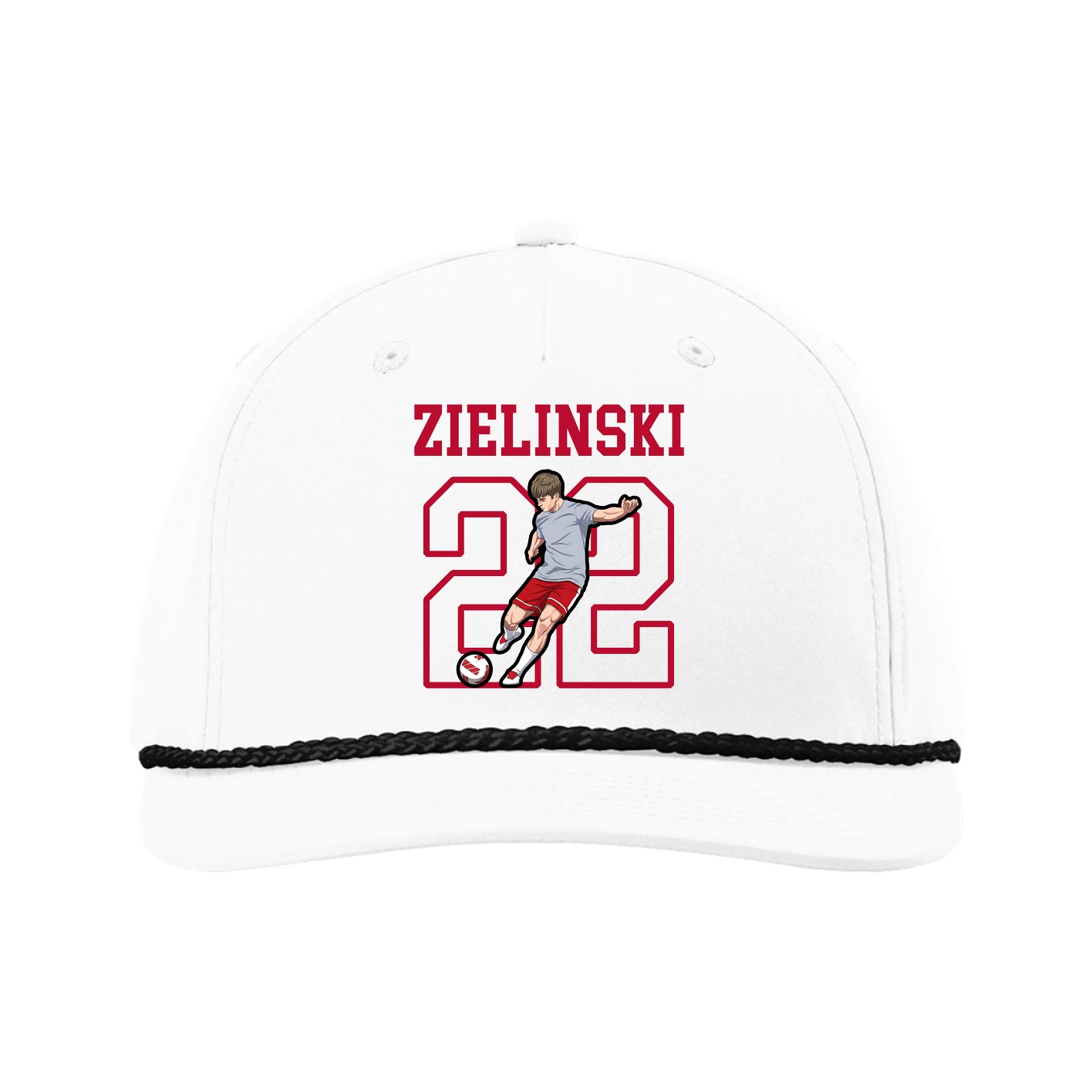 Five-Panel Classic Rope Cap — Shirsey in White