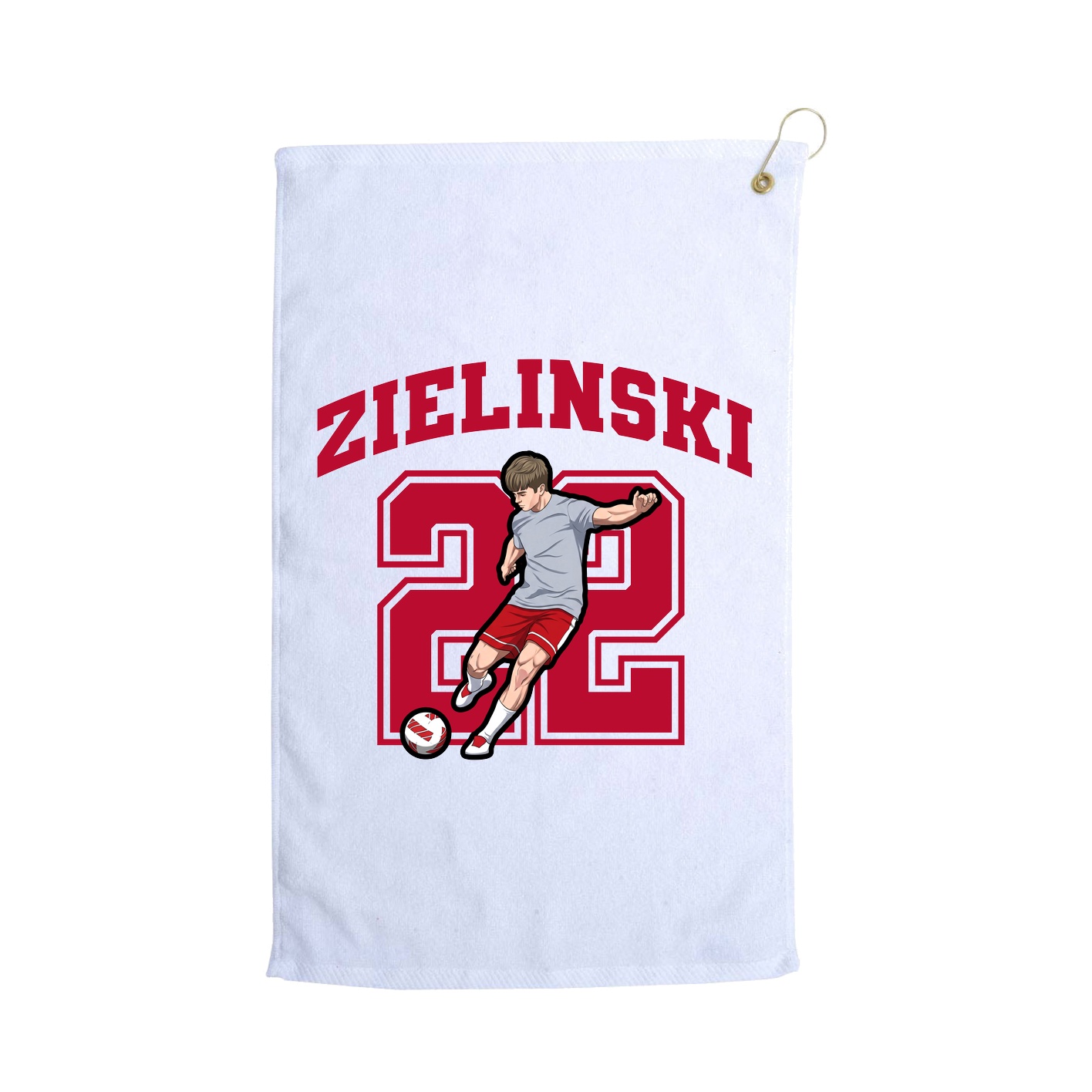 Golf Towel — Number in White