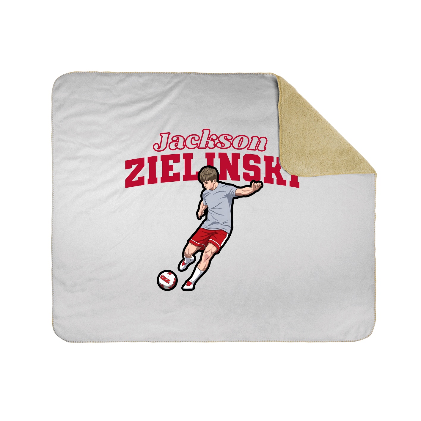 Throw Blanket — Name Arch in White