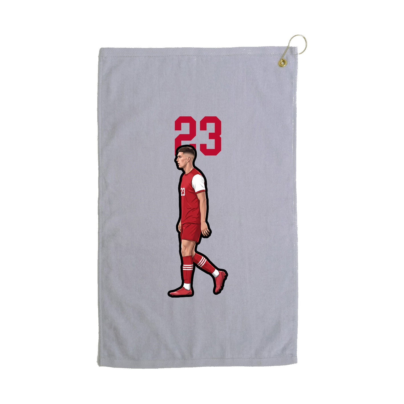 Golf Towel — Number Top in Grey