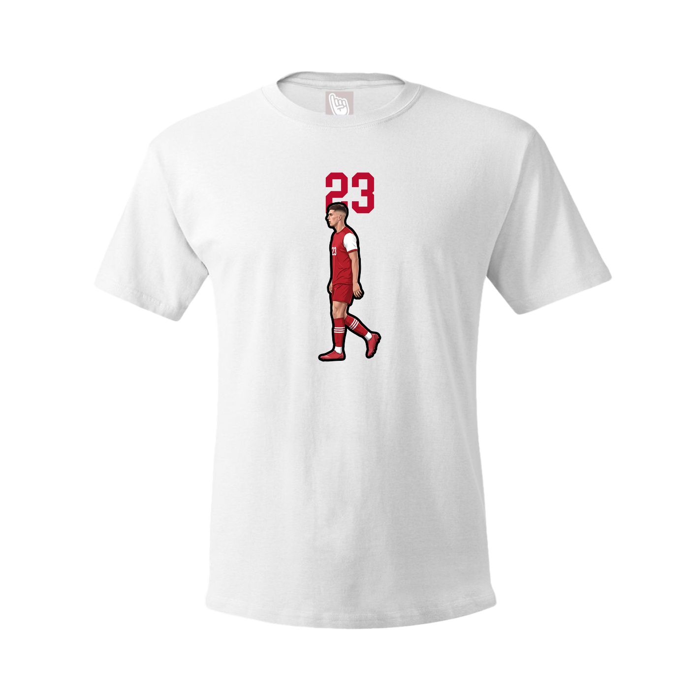 Youth Tee — Number Top in White