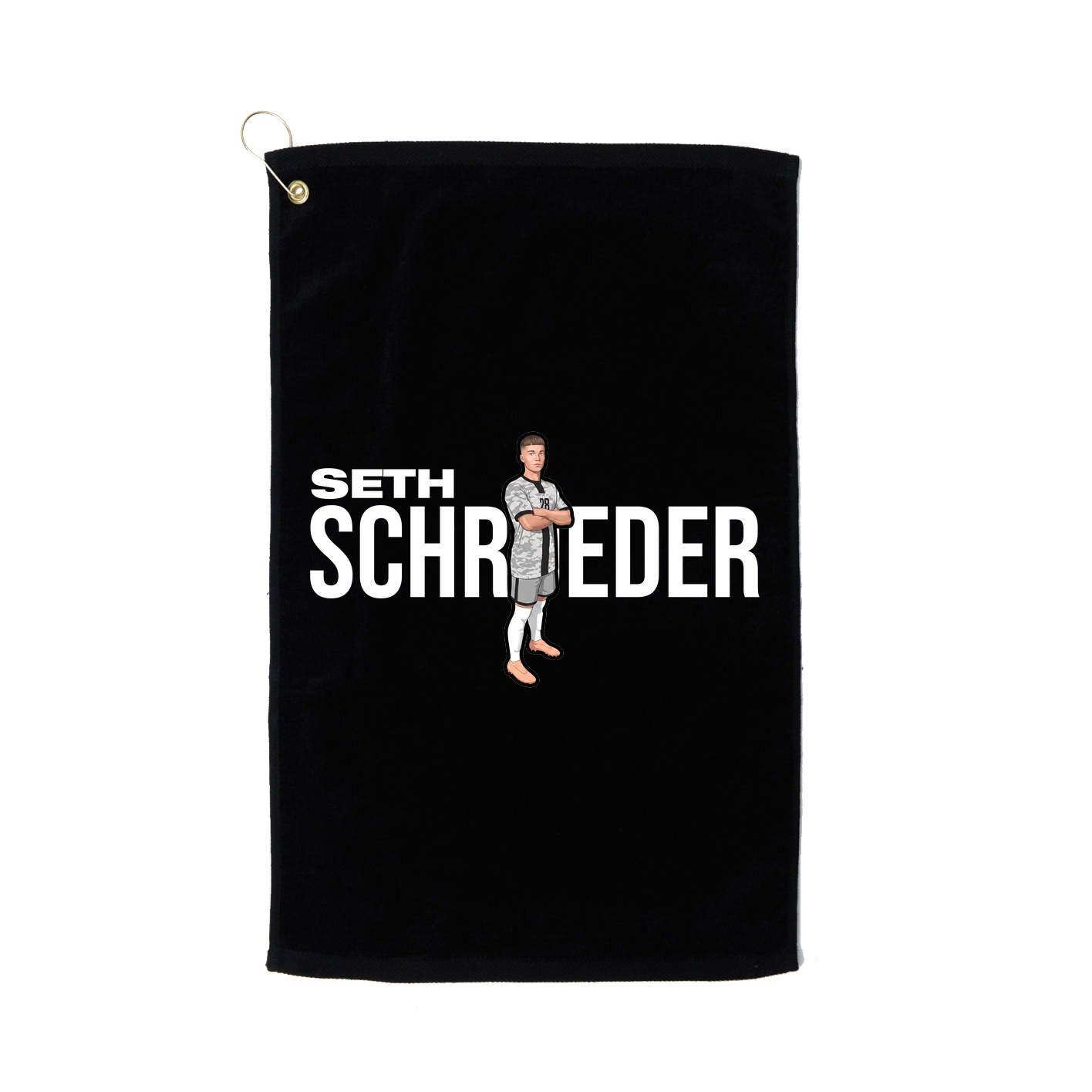 Golf Towel — Player Name in Black