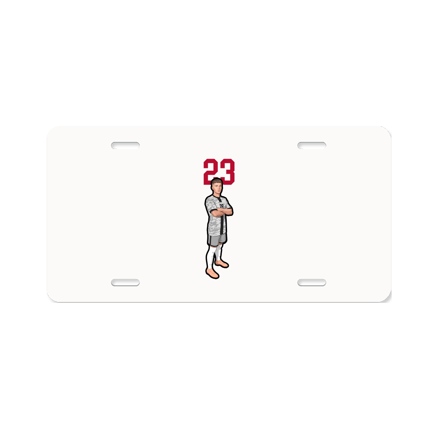 License Plate — Number Top in Classic