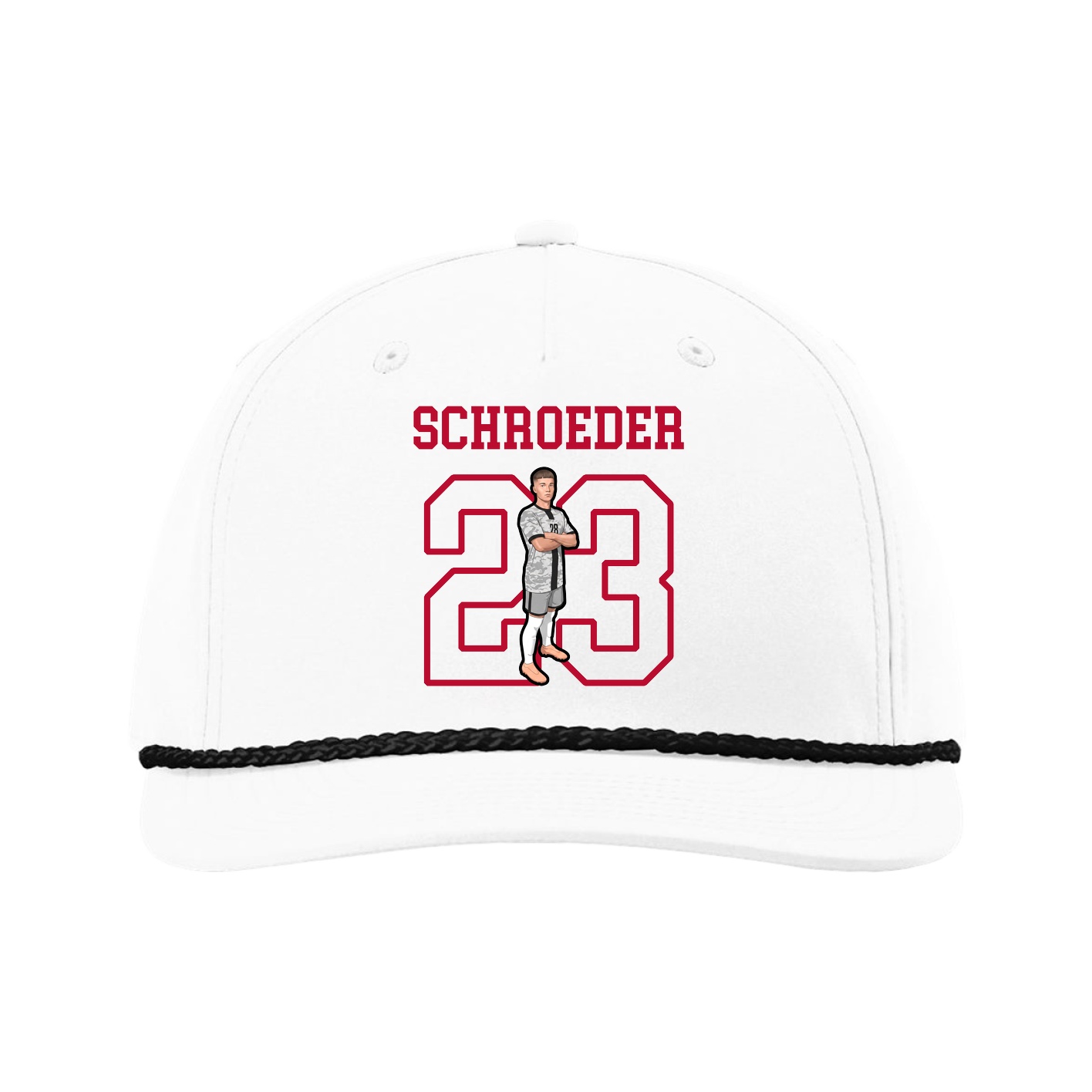 Five-Panel Classic Rope Cap — Shirsey in White