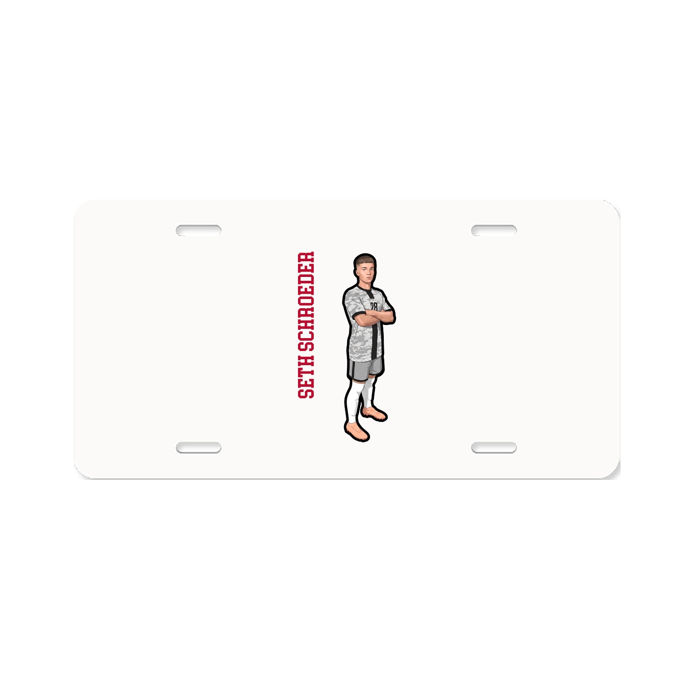 License Plate — Name Vertical in Classic