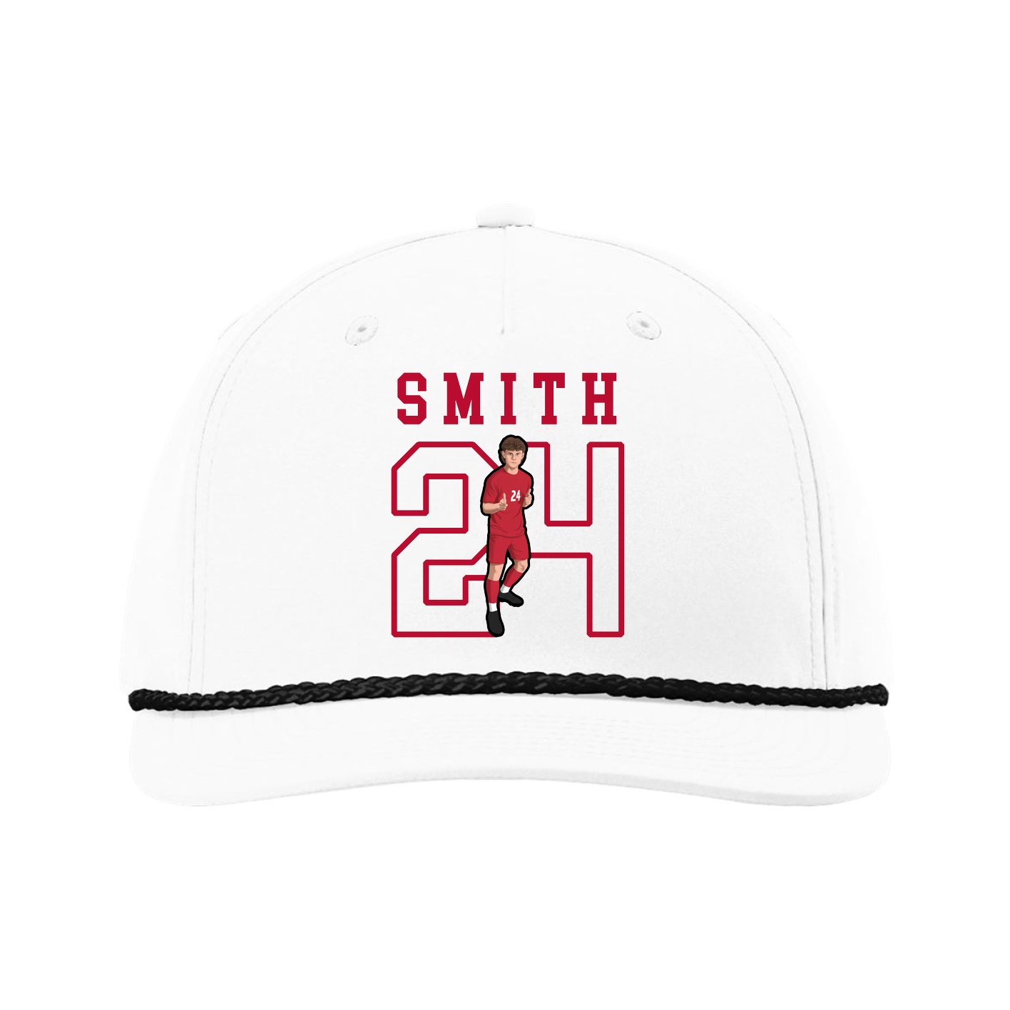 Five-Panel Classic Rope Cap — Shirsey in White
