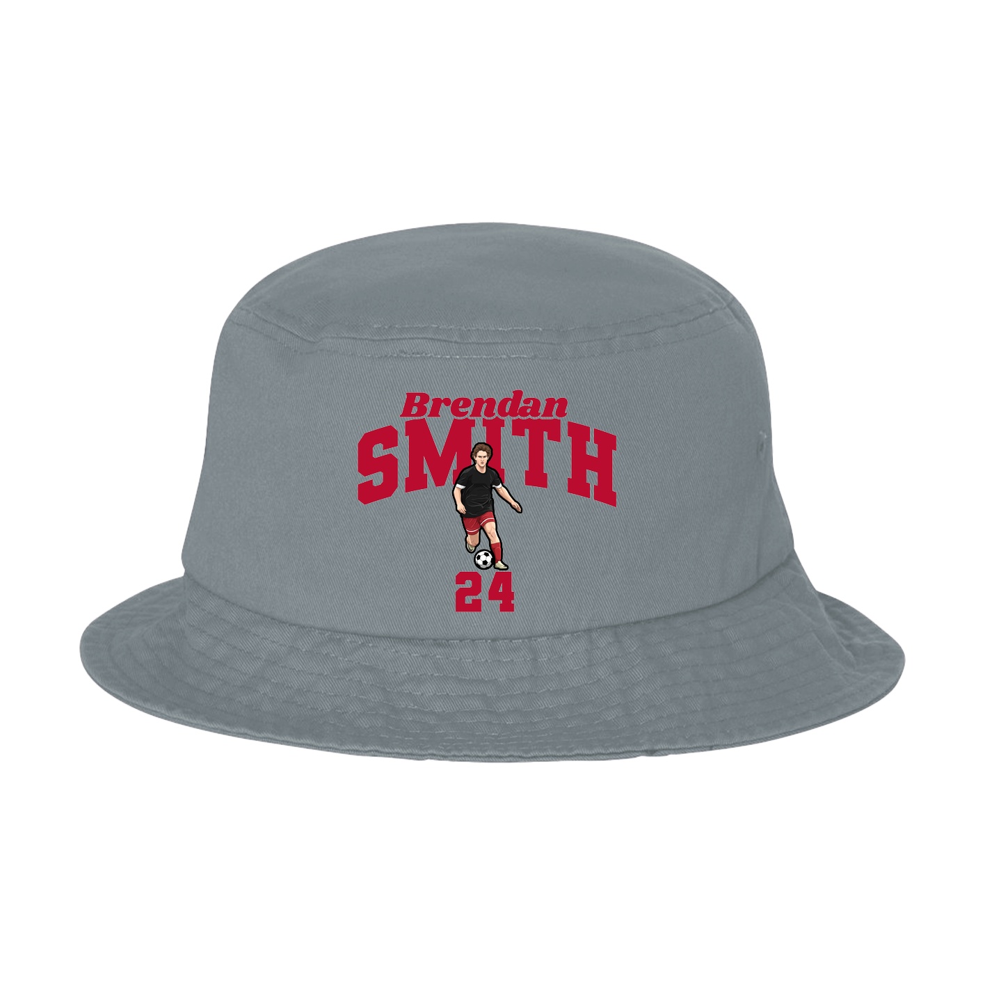 Bucket Cap — Signature Arch in Grey